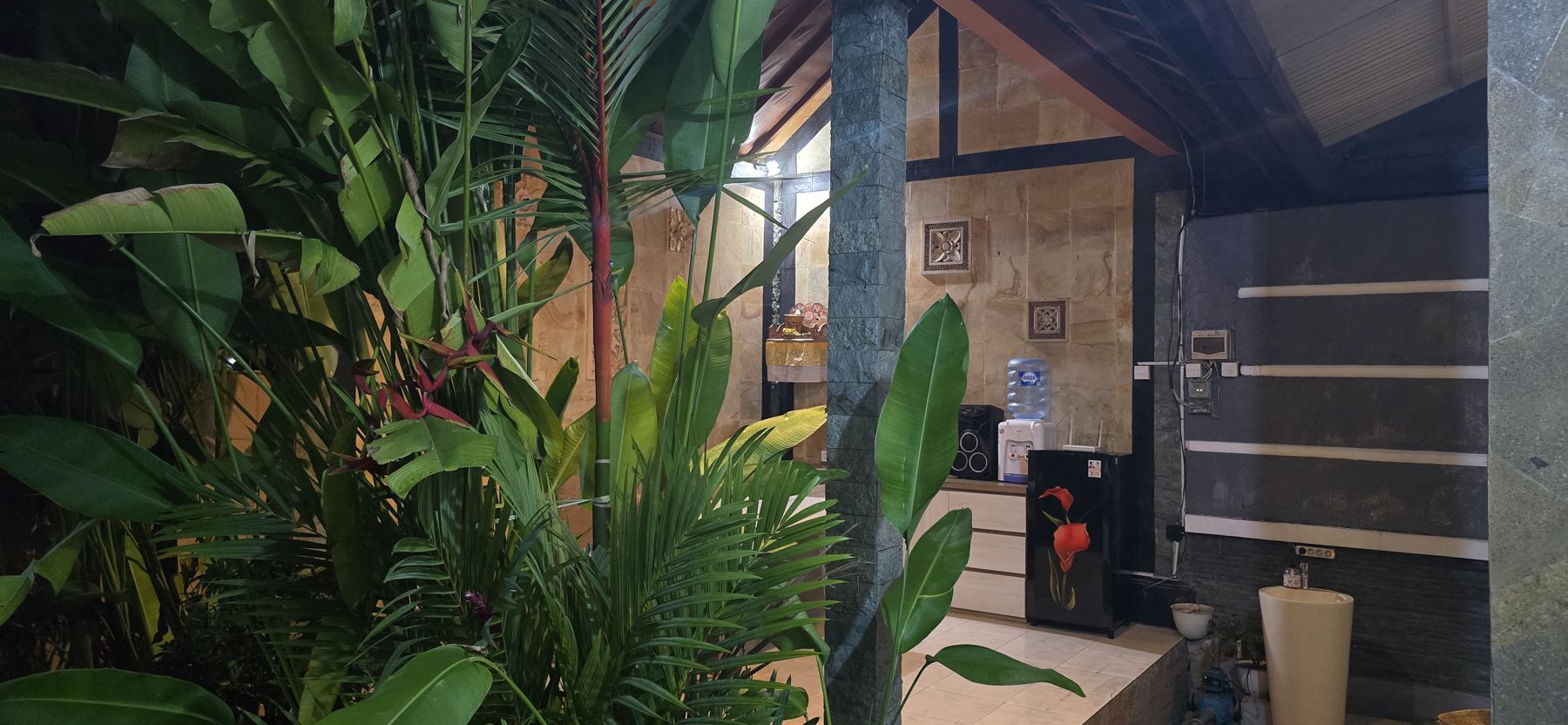 Garden in front of the pantry
